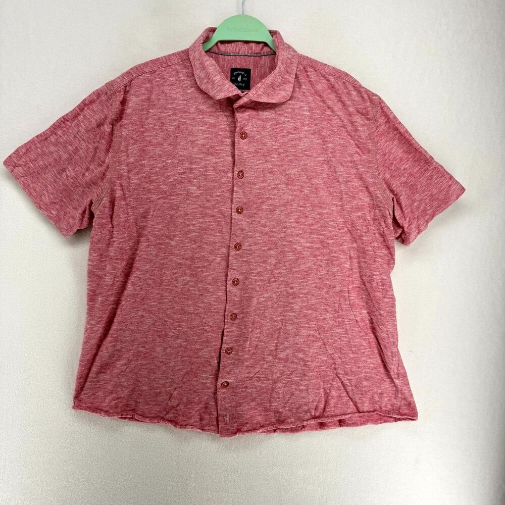 johnnie-O Top Shelf‎ Short Sleeve Button Down Shirt Red Mens Size XL